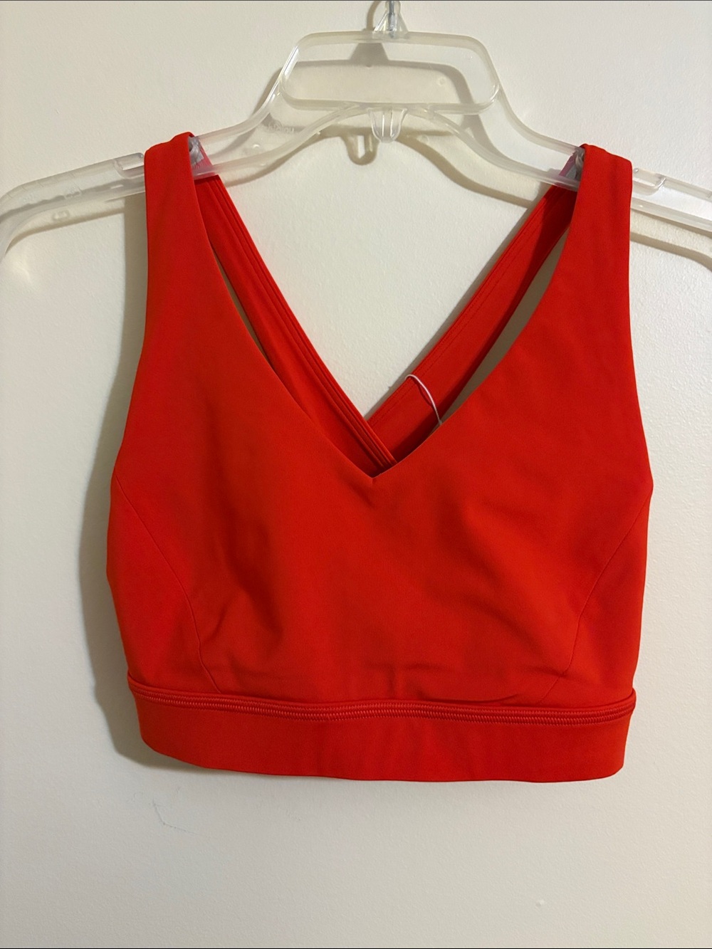 lululemon athletica Red V-Neck Supportive Sports Bra NWOT